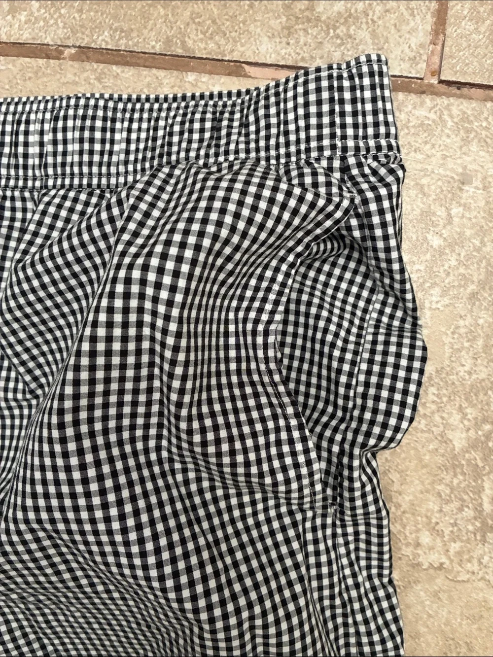J. Crew Black and White Gingham Boxer Shorts